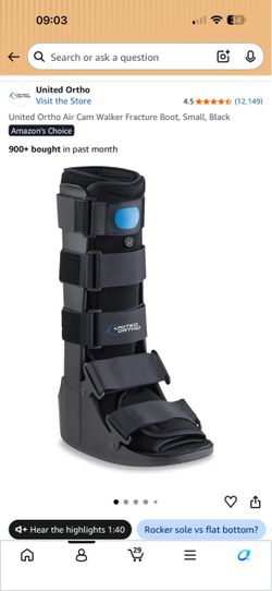 United Ortho Air Cam Walker Fracture Boot Size Small
