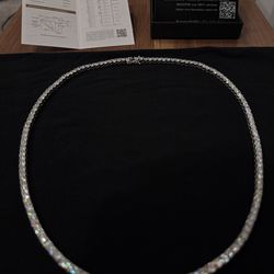 4mm 22in VVS1 Moissanite 925 Sterling Silver Tennis Chain