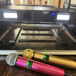 Shure GLXD4R Dual Wireless Microphone System Bundle – Road Case – Tested – Extras Included