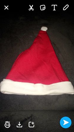 EUC infant Santa hat 0-3 months
