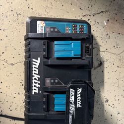 Makita Dc18RD Doble Charger el 5amp 18v Battery 