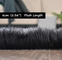 Brand new! Black Fur Rug 2x3 Rug Faux Sheepskin Rug Fluffy Super Soft Small  Rug for Bedroom Dorm Bedside Rug Room Decor Washable Rug, Rectangle for  Sale in Peoria, AZ - OfferUp