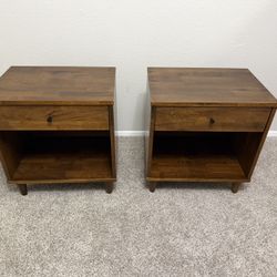 Two Wood Side Tables/Nightstands - $100 Each