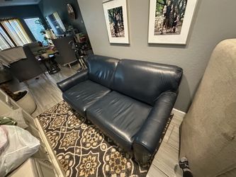 Blue Couch (Bonded Leather)