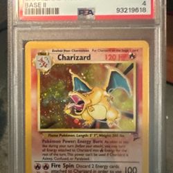 Charizard Base Set 2 PSA Graded - Pokemon