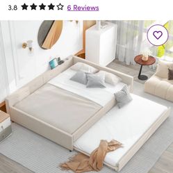 Queen Daybed With Trundle Like New 