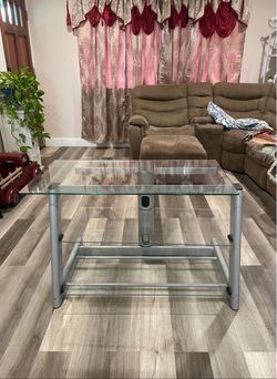 Glass tv stand