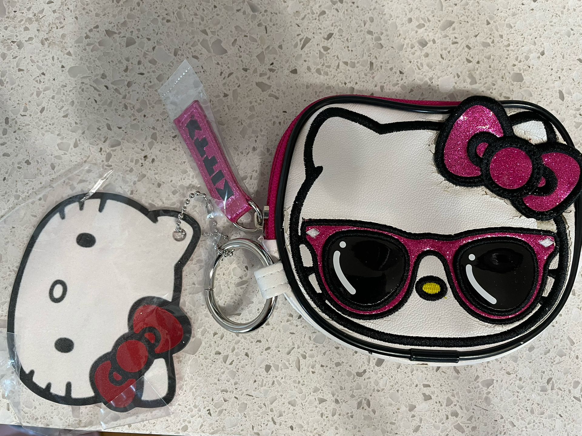 Hello Kitty Pink Glasses Coin Purse