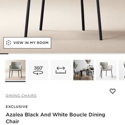 CB2 Boucle Dining Chairs (Set of 4)