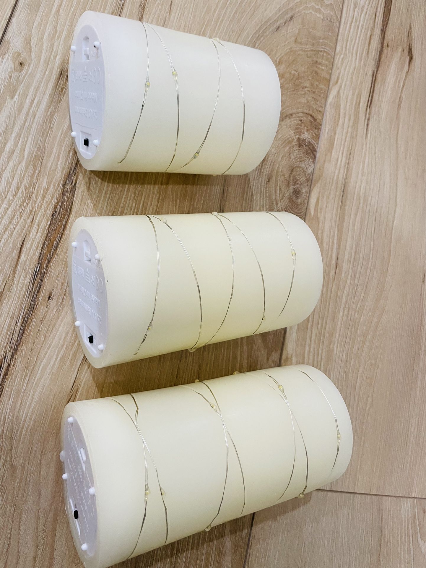 artificial candles with backlight