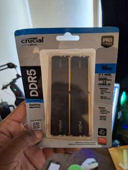 Crucial Pro 96GB DDR5 RAM Kit (2x48) 5600MHZ Desktop Memory