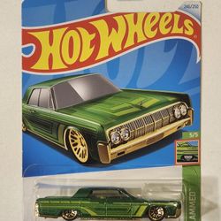 HOT WHEELS . SLAMMED. 1964 LINCOLN CONTINENTAL LOWRIDER. (GREEN VARIATION)