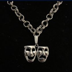 Theatrical Masks (Smile now cry later) Necklace