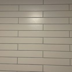~40 SF Matte White 2x16 Wall Tile 