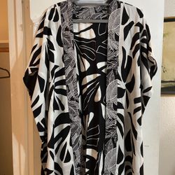 Chicos Reversible Printed Duster Jacket Size S/M