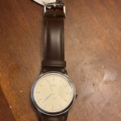 NEW Men’s Fossil Leather Band Watch 