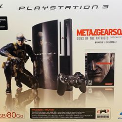Sony PlayStation 3 Metal Gear Solid 4 Console 80GB PS3 Backwards Compatible