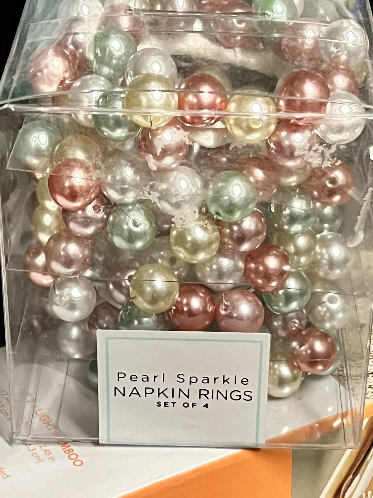 Pearl Napkin Rings Set Of 4