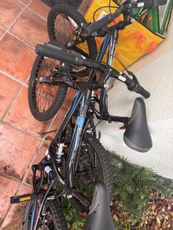 Black and Blue Mountain Bike