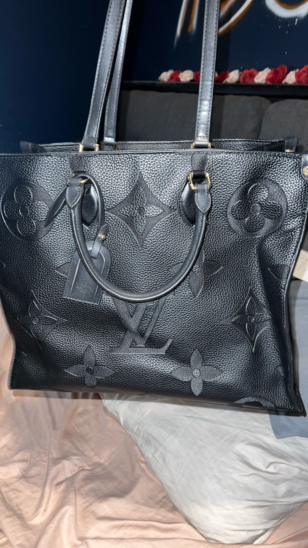 Louis Vuitton Bag,Empreinte Monogram Giant Onthego MM Black