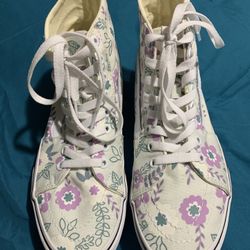 Vans SK8-Hi Tapered Stackform Pastel Floral Mint/True White Women’s Sz 8