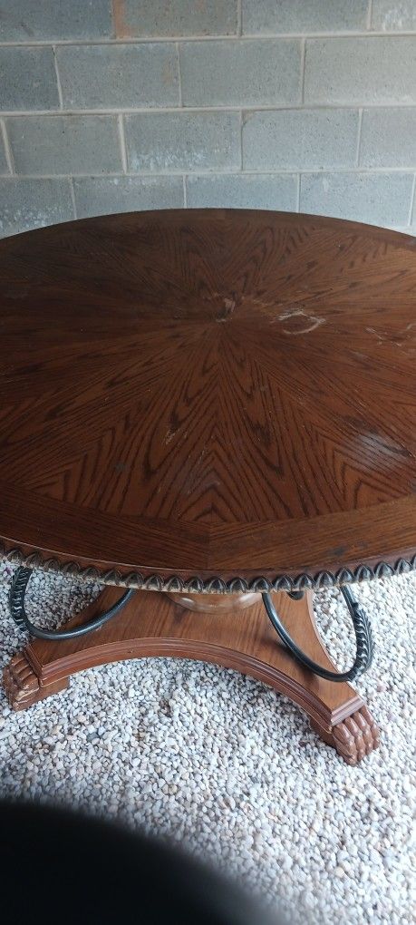 Wooden Table,  4 Ft and a half  Wide, 2 Ft and a half High.
