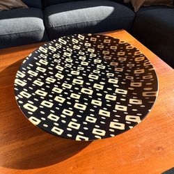 Fused glass art platter