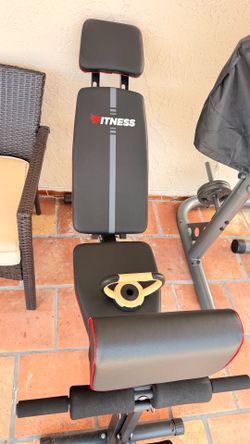 Workout bench with weights