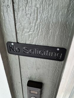 No solicitation sign