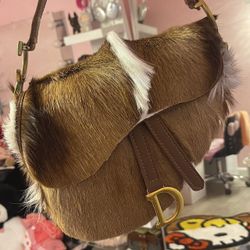 Vintage Fur CD Saddle Bag(182)39