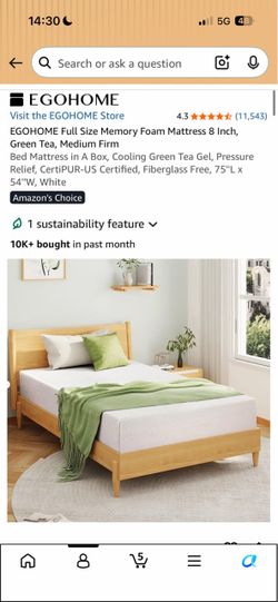 Brand new mattress 8 inch green tea memory foam