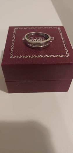 10k Diamond white gold wedding groom ring from Helzber Diamond
