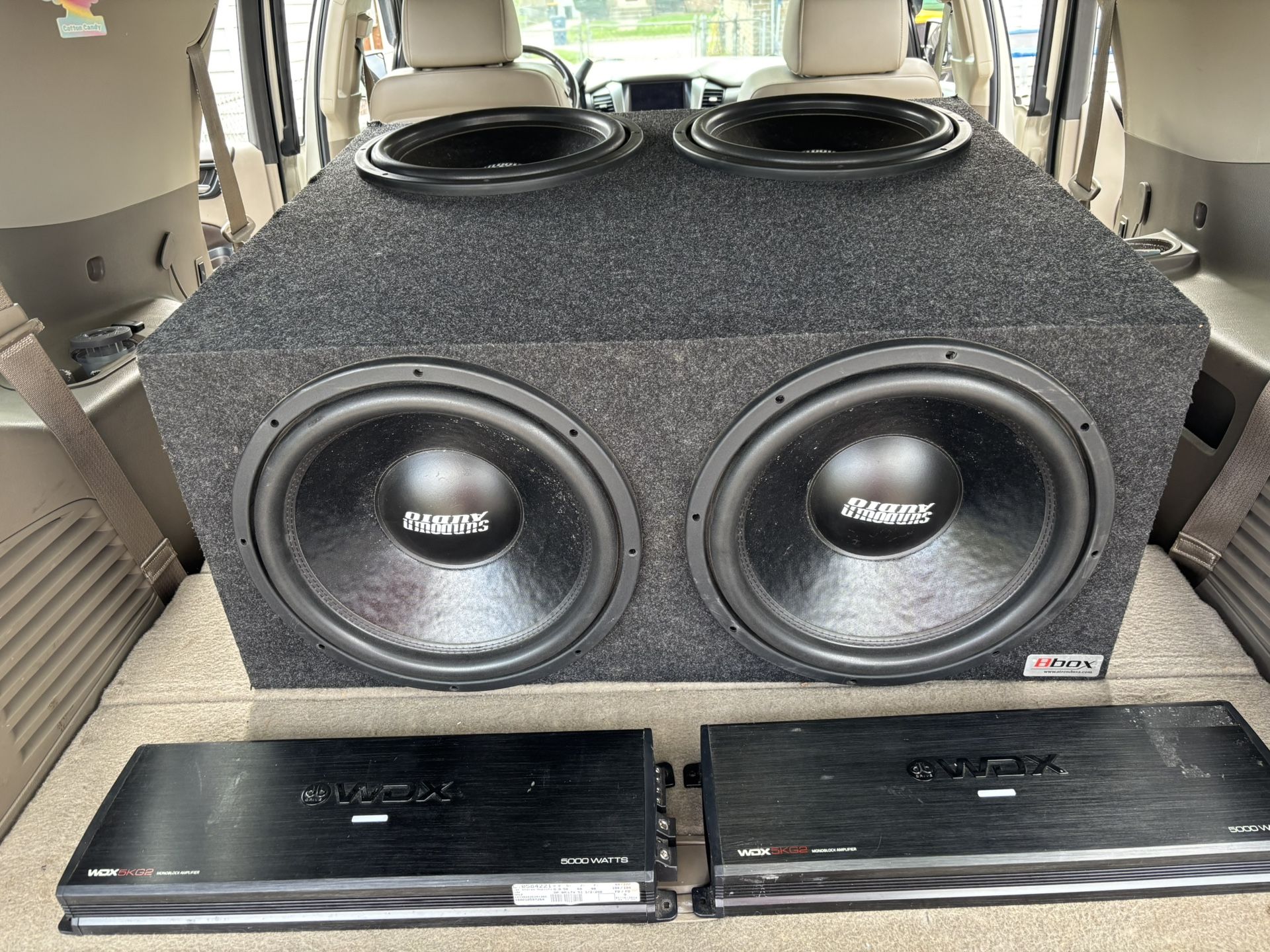 4. Sundown 15” Subs. And 2. 5 K DBDrive Amps