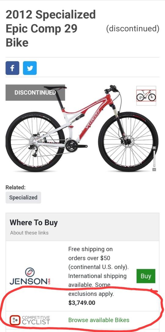 specialized epic comp 29 2012