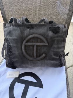Distressed Denim Telfar medium tote