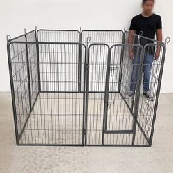 (NEW) $115 Heavy Duty 48” Tall x 32” Wide x 8-Panel Pet Playpen Dog Crate Kennel Exercise Cage Fence