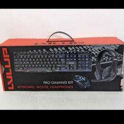 Level Up Pro Gaming Kit (Keyboard, Mouse, Headphones Bundle), Brand New In BOx