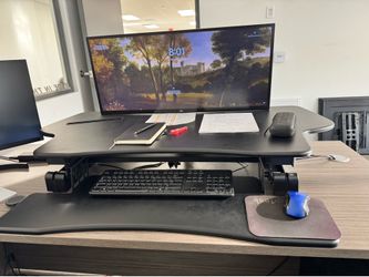 Mount-It! Height Adjustable Standing Desk Converter – Large Workstation