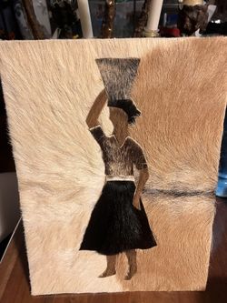 70s Oddity Cow Hide Fur Picture 