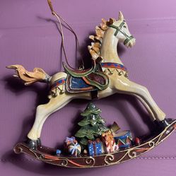 Vintage Ornament Metal Horse Never Used