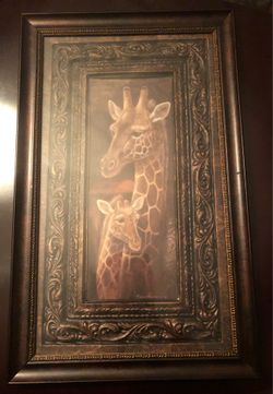 Set of 3-Safari Artwork Prints: Giraffe, Elephant & Tiger Families