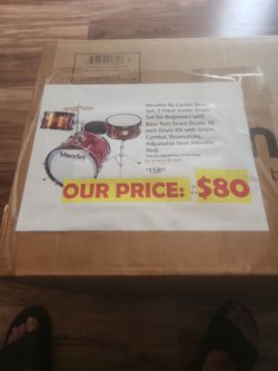 Mendini by Cecilio 3-Piece Junior Drum Set