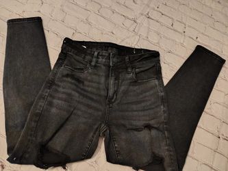 American Eagle Black High Rise Jeggings 4 Extra Short