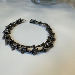 7” Vintage Sterling Silver Marcasite Tennis Bracelet 