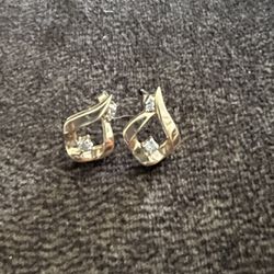 Authentic 0.5 cttw. Diamond Earrings in 14K Gold $300 OBO