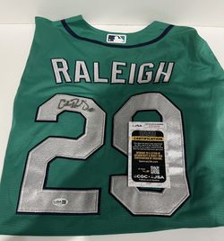 Cal Raleigh Autographed Seattle Mariners Jersey JSA