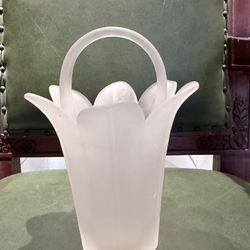 Vintage Mikasa Frosted Tulip Basket