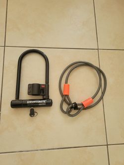 Kryptonite Keeper bike lock and cable