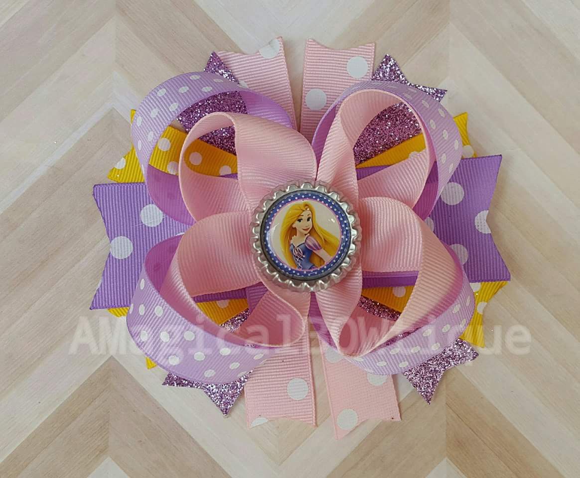 Tangle- Disney Princess Hair Bow- Princess Rapunzel Birthday Bow