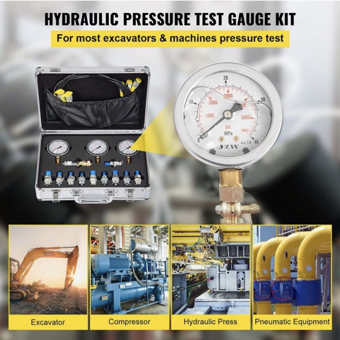 VEVOR Hydraulic Pressure Test Kit (One Piece is missing)